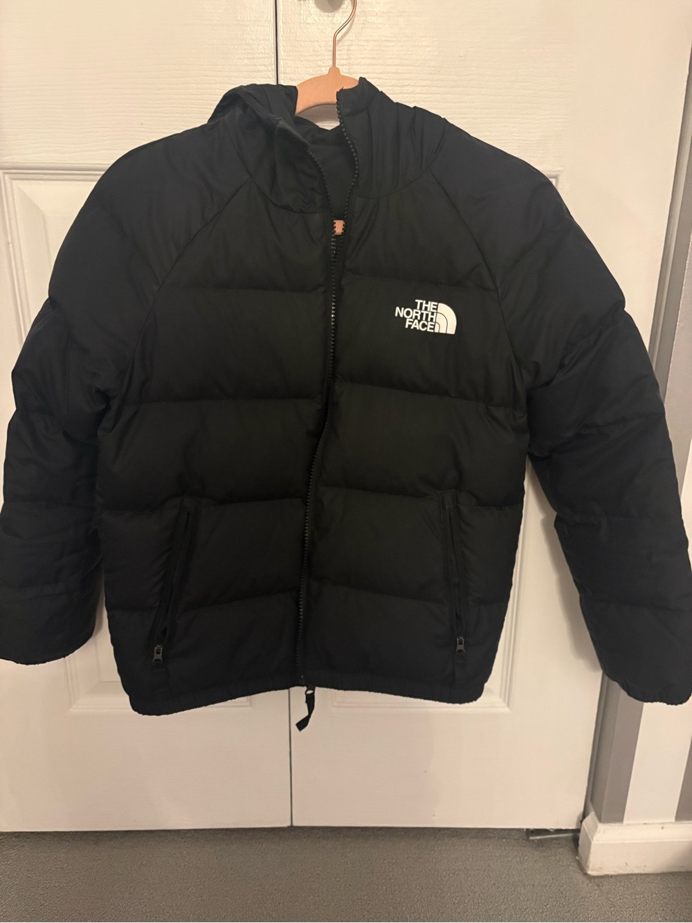 The North Face Kids Black Hooded Puffer Jacket